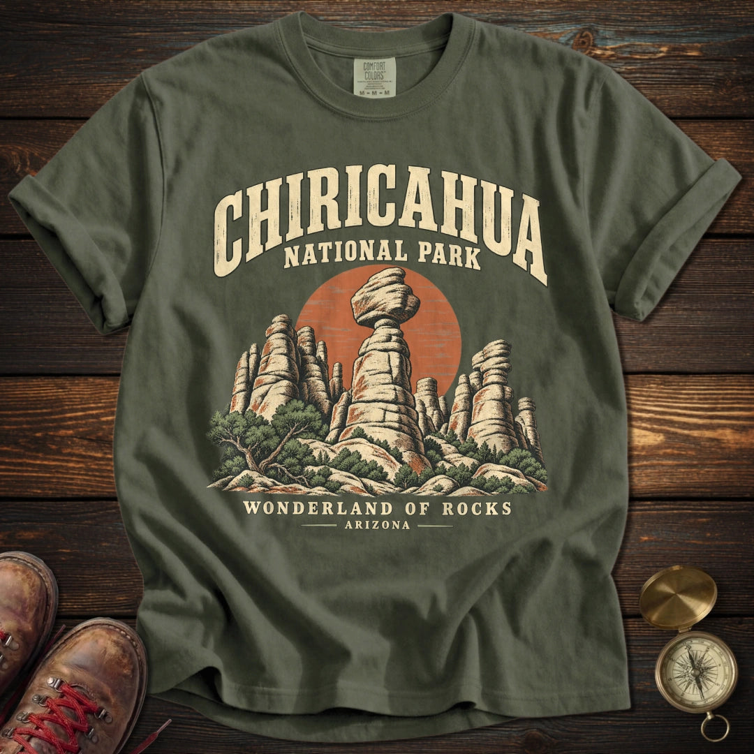 Chiricahua National Park Wonderland of Rocks T-Shirt - Moss T-Shirt