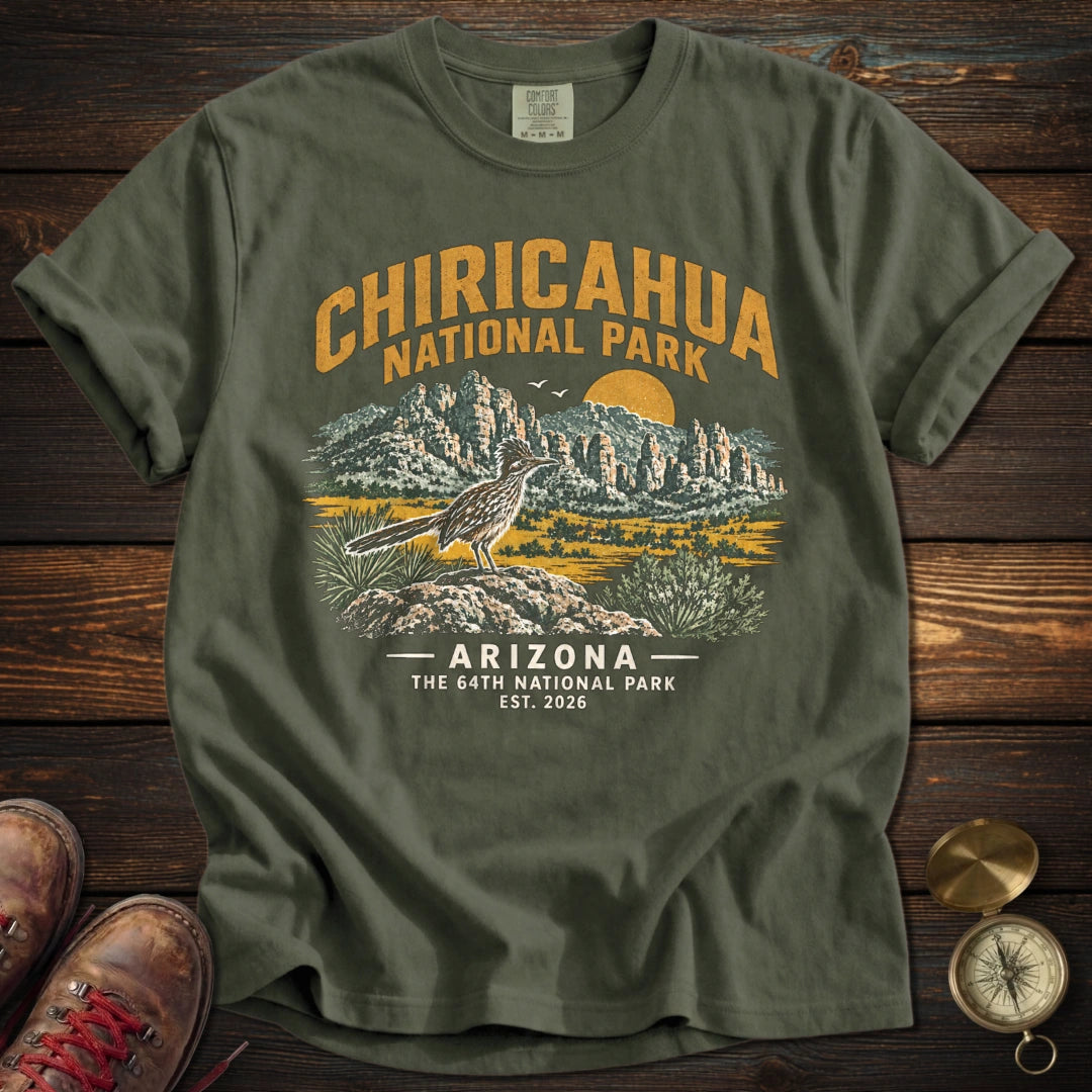 Chiricahua Roadrunner T-Shirt - Moss T-Shirt