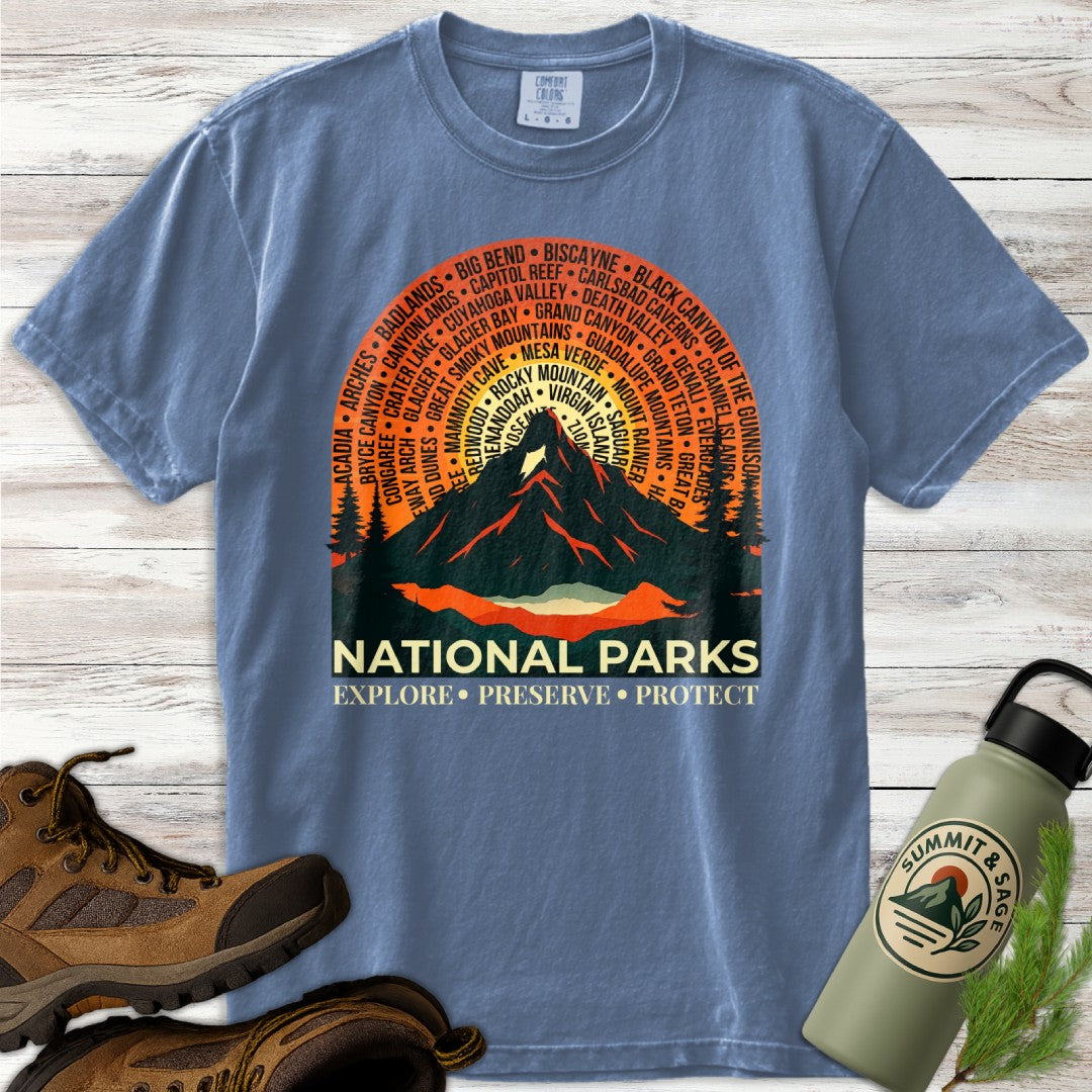 63 National Parks Sunset T-Shirt