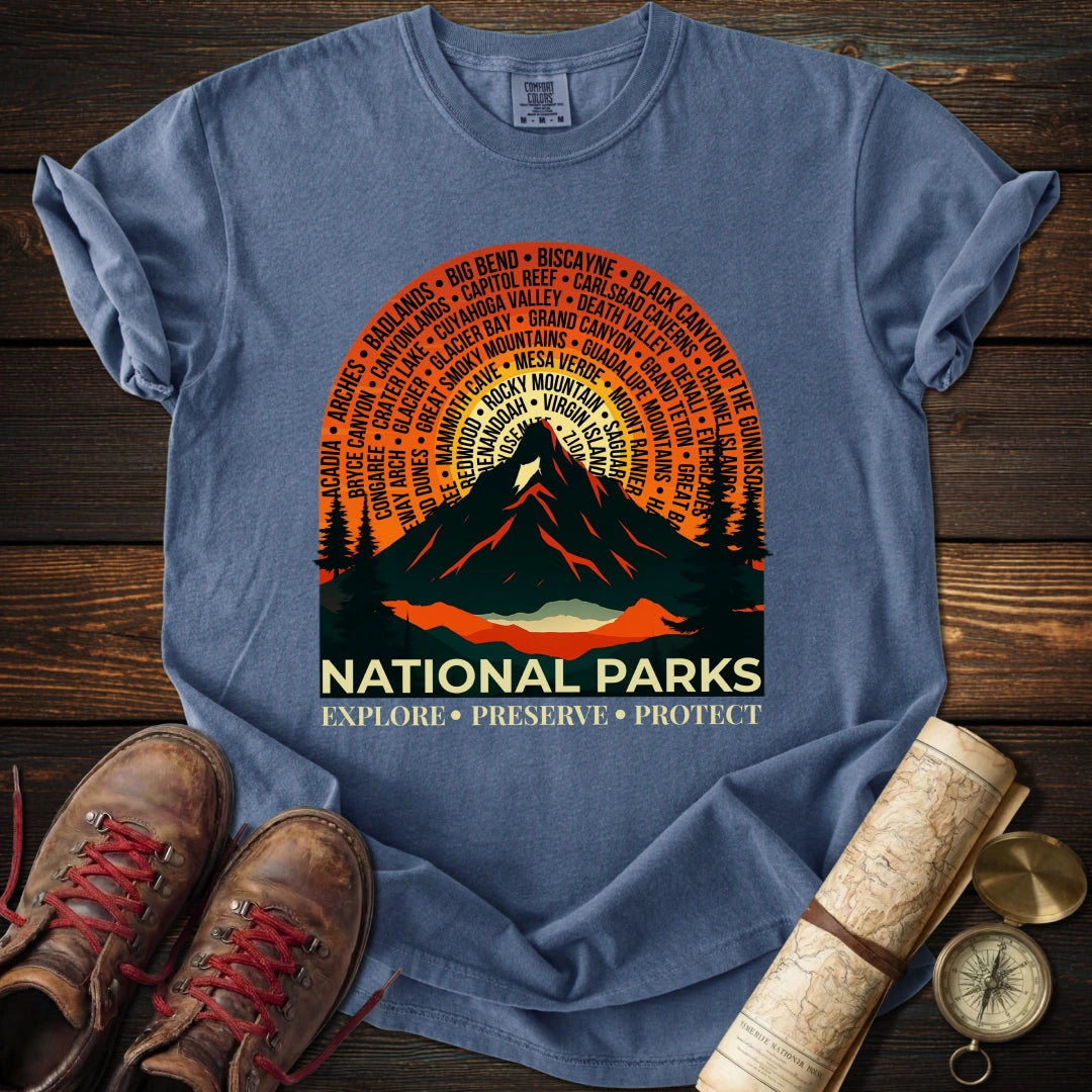 63 National Parks Sunset T-Shirt