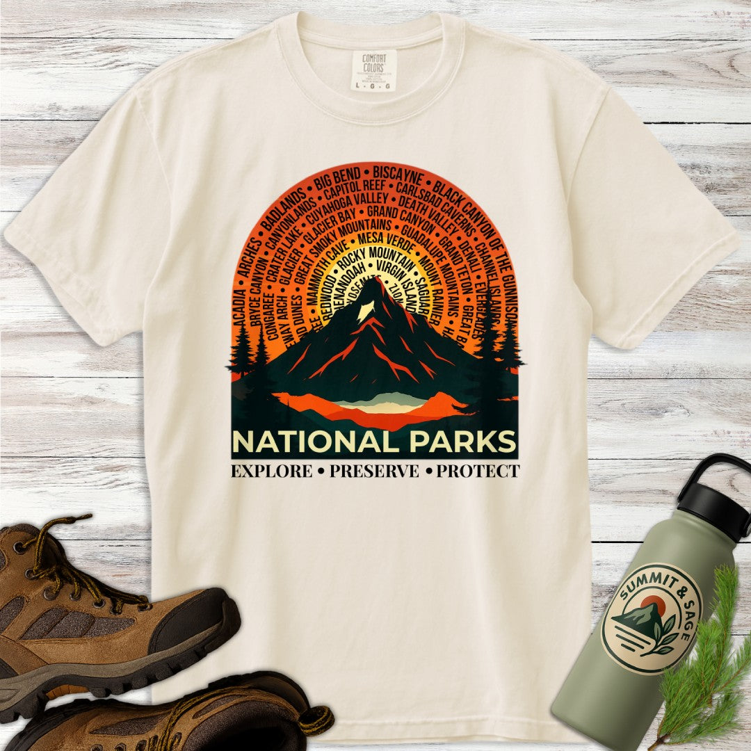 63 National Parks Sunset T-Shirt