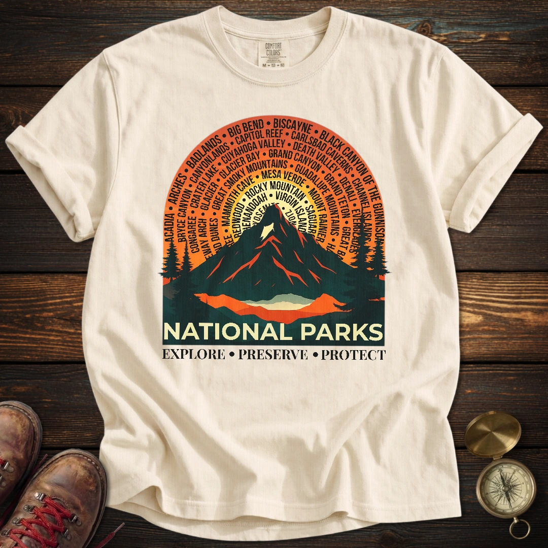 63 National Parks Sunset T-Shirt