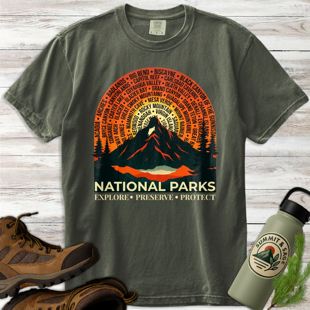 63 National Parks Sunset T-Shirt