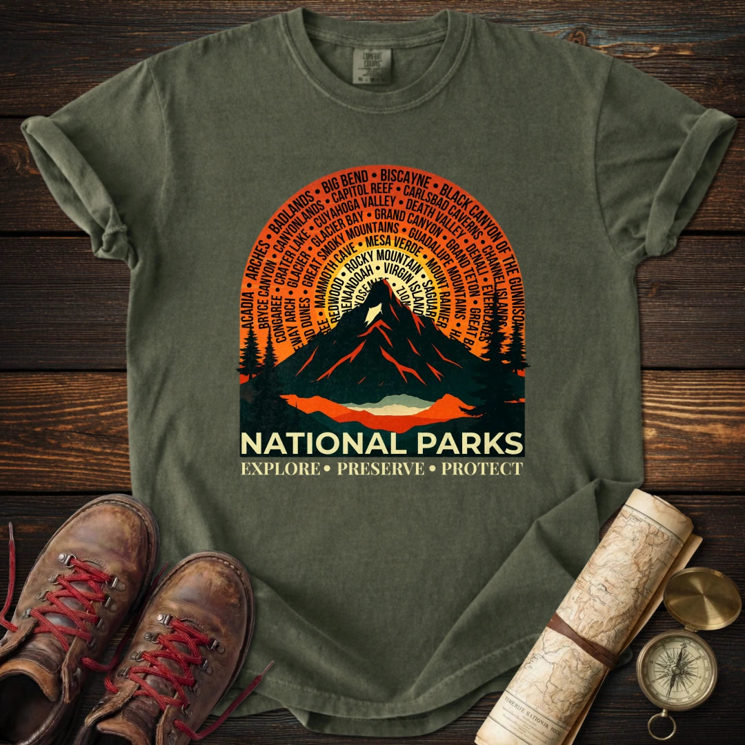 63 National Parks Sunset T-Shirt