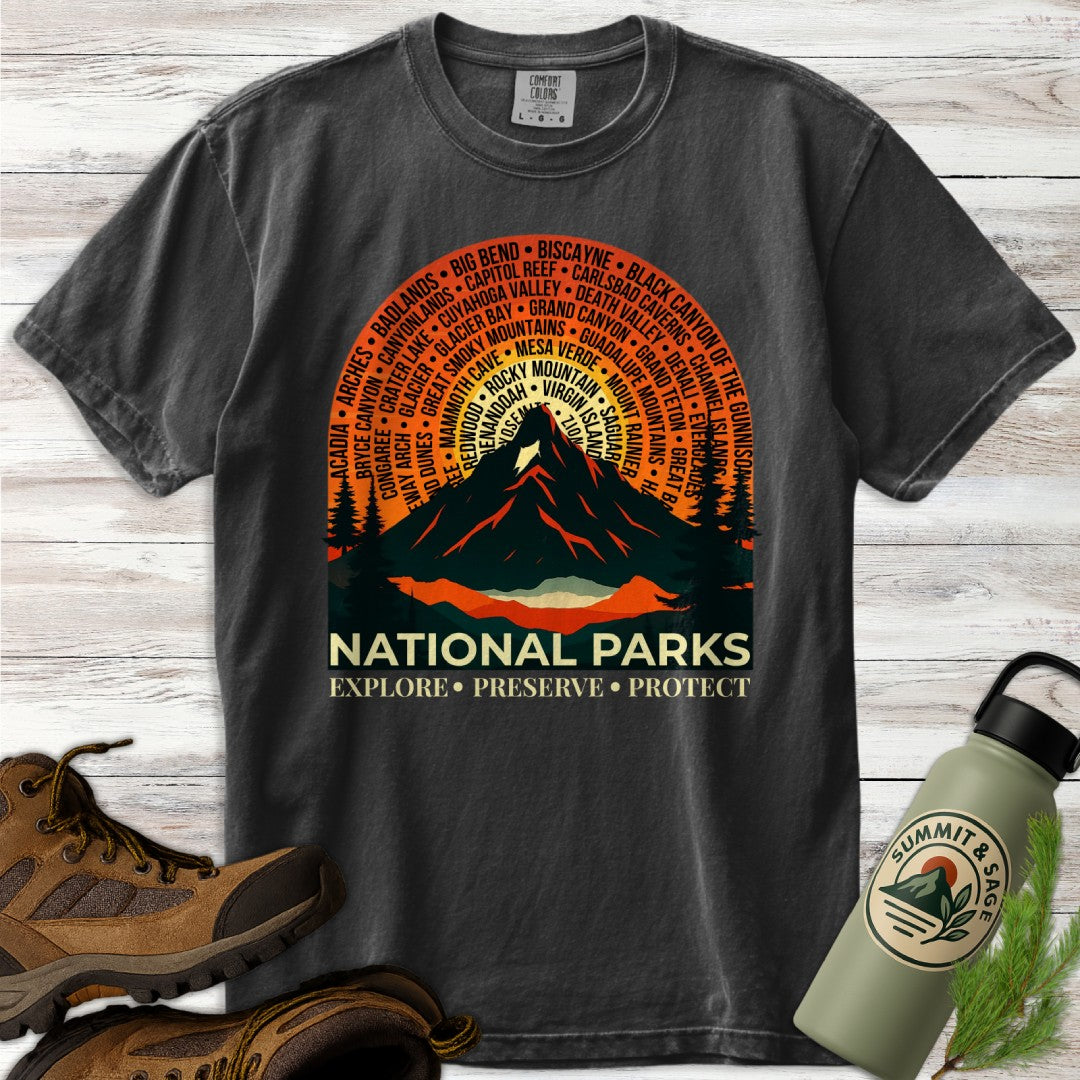 63 National Parks Sunset T-Shirt