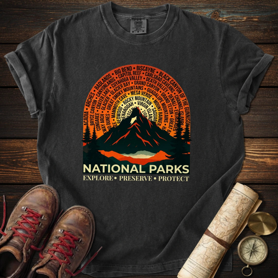 63 National Parks Sunset T-Shirt
