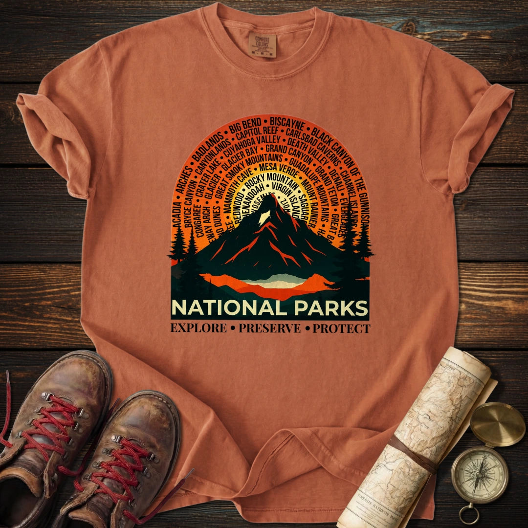 63 National Parks Sunset T-Shirt