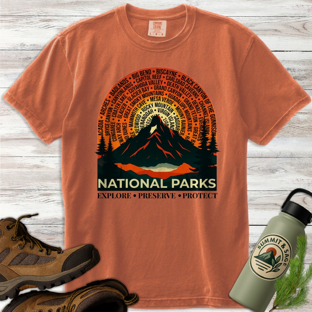 63 National Parks Sunset T-Shirt