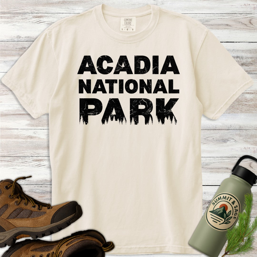 Acadia National Park Silhouette T-Shirt