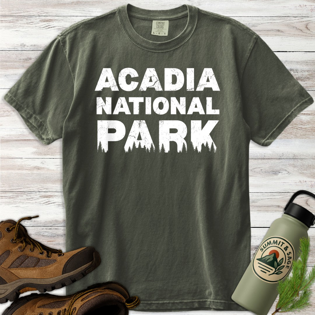 Acadia National Park Silhouette T-Shirt