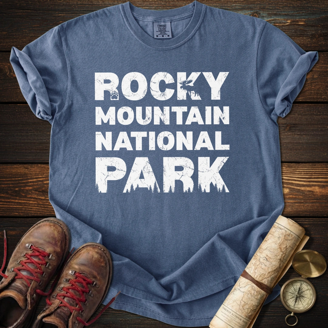 Rocky Mountain Distressed Wildlife T-Shirt