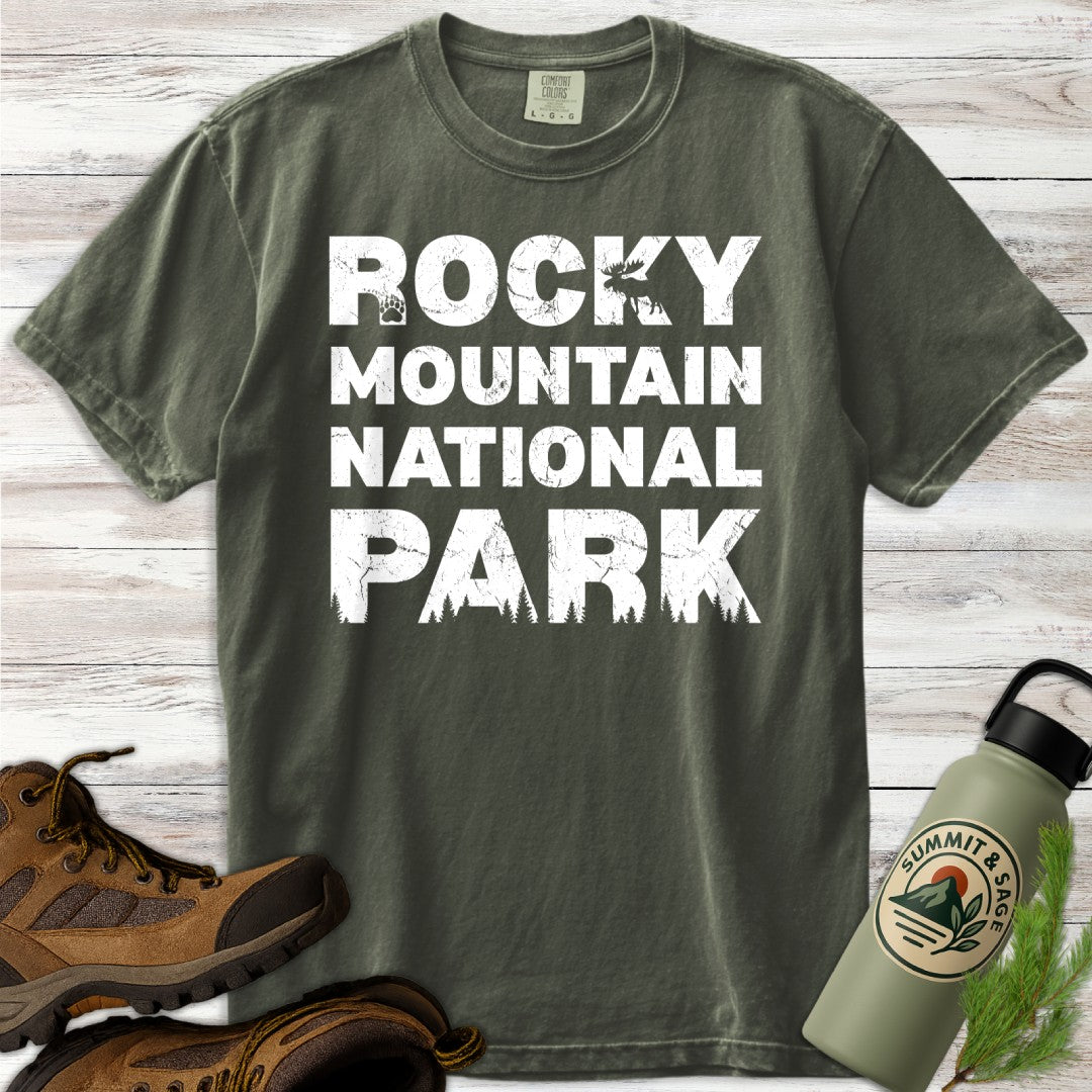 Rocky Mountain Distressed Wildlife T-Shirt