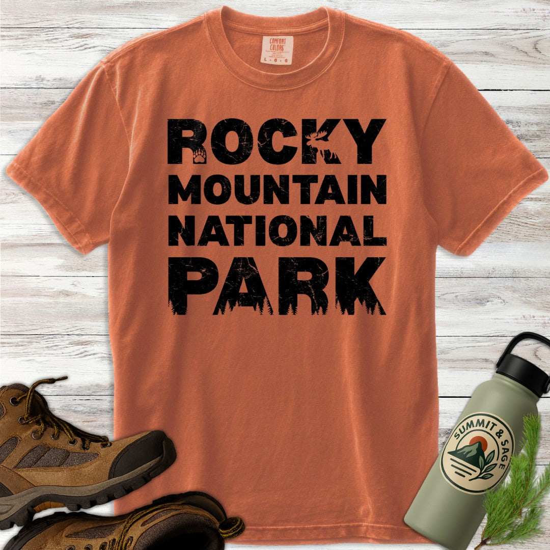 Rocky Mountain Distressed Wildlife T-Shirt