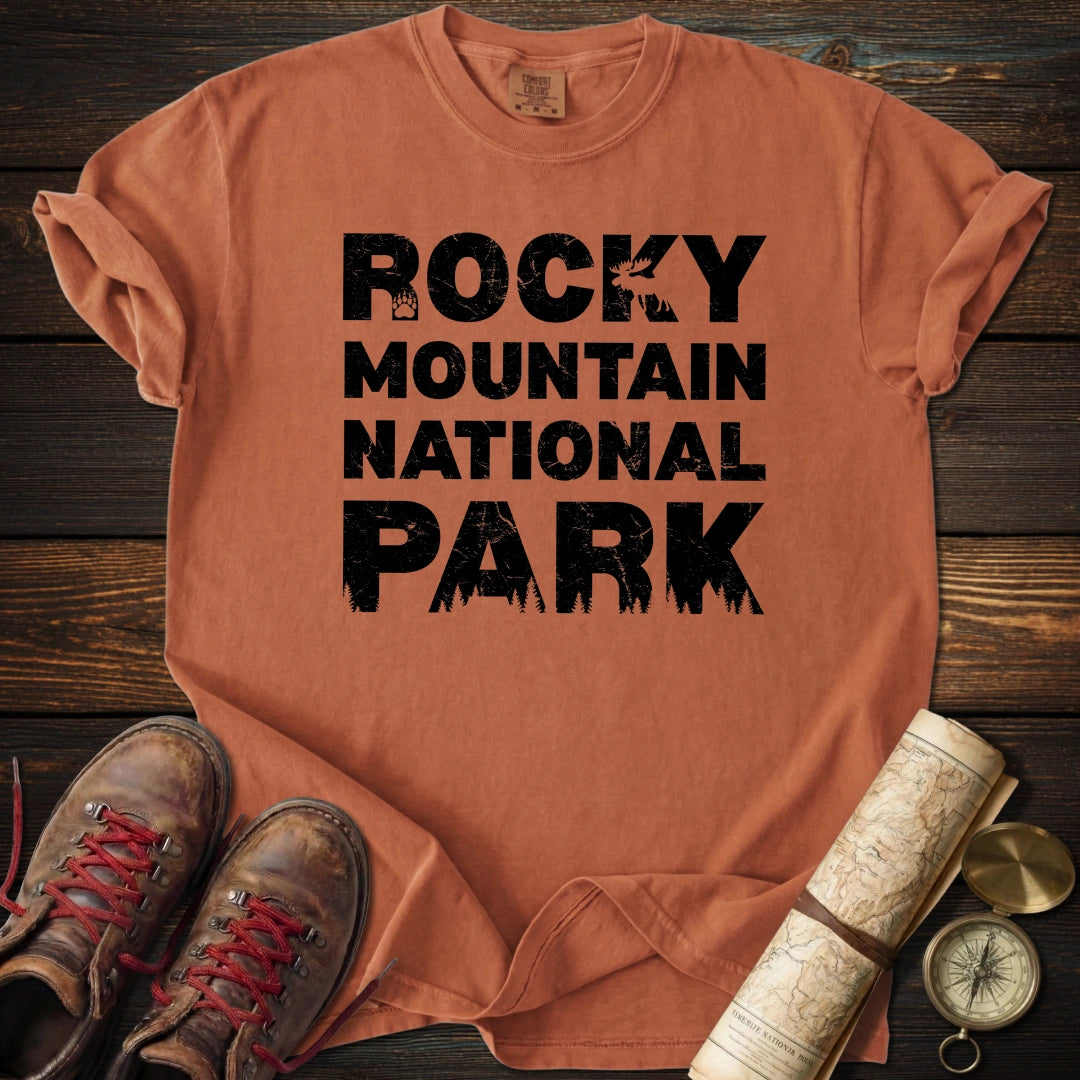 Rocky Mountain Distressed Wildlife T-Shirt