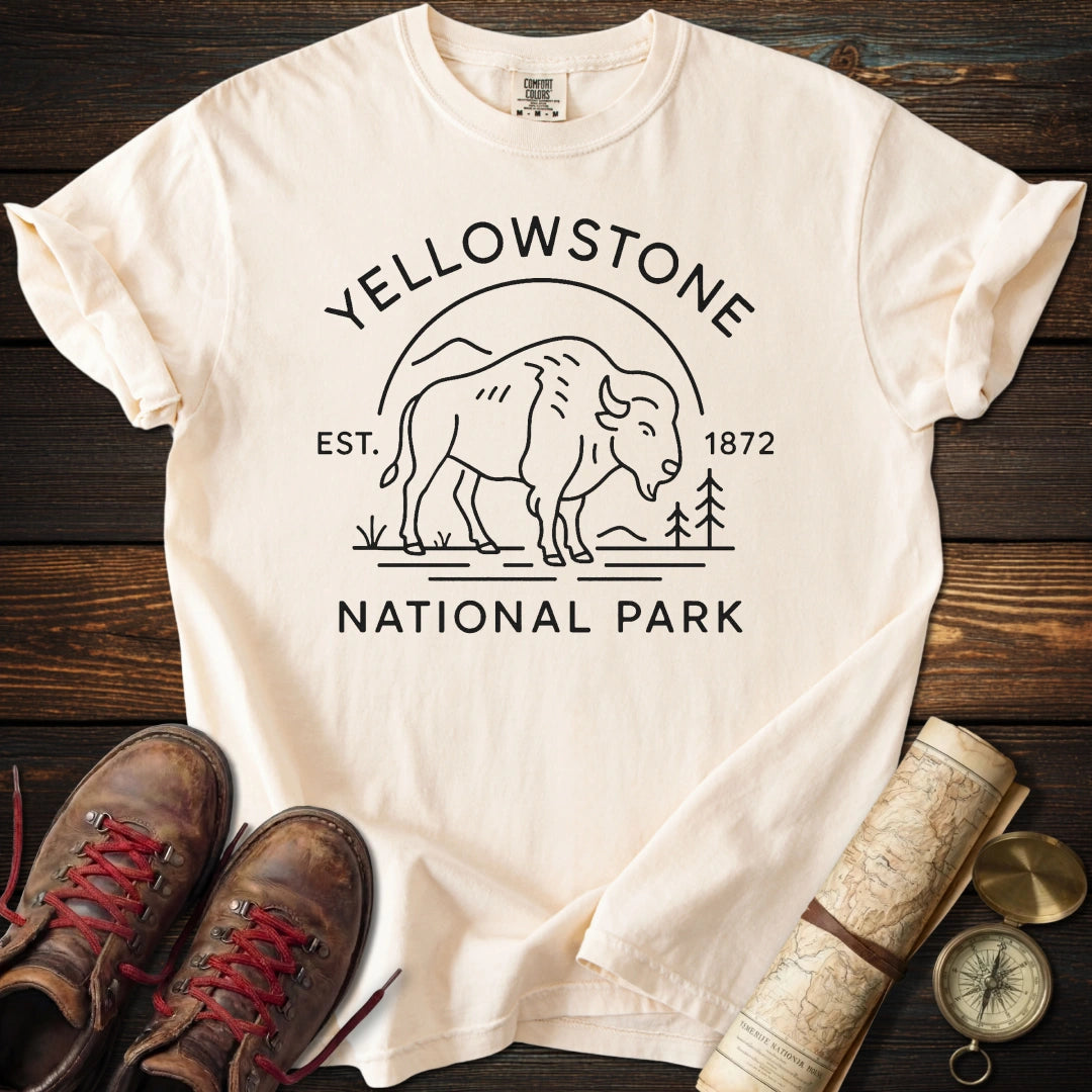 Minimalist Yellowstone Buffalo T-Shirt