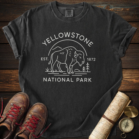 Minimalist Yellowstone Buffalo T-Shirt