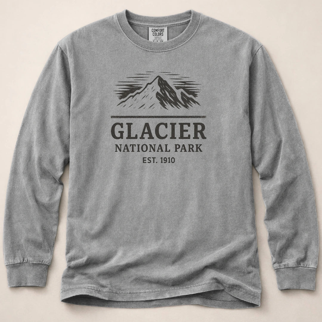 Glacier National Park 1910 Long Sleeved T-Shirt