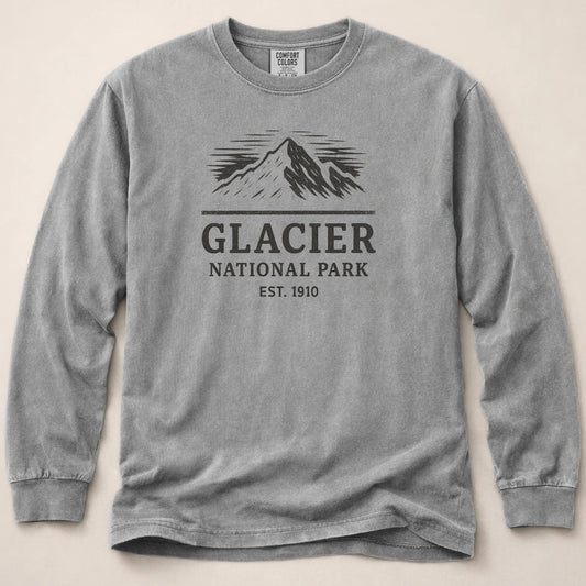 Glacier National Park 1910 Long Sleeved T-Shirt