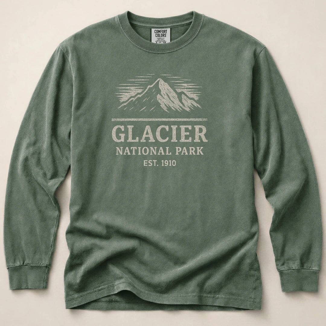 Glacier National Park 1910 Long Sleeved T-Shirt