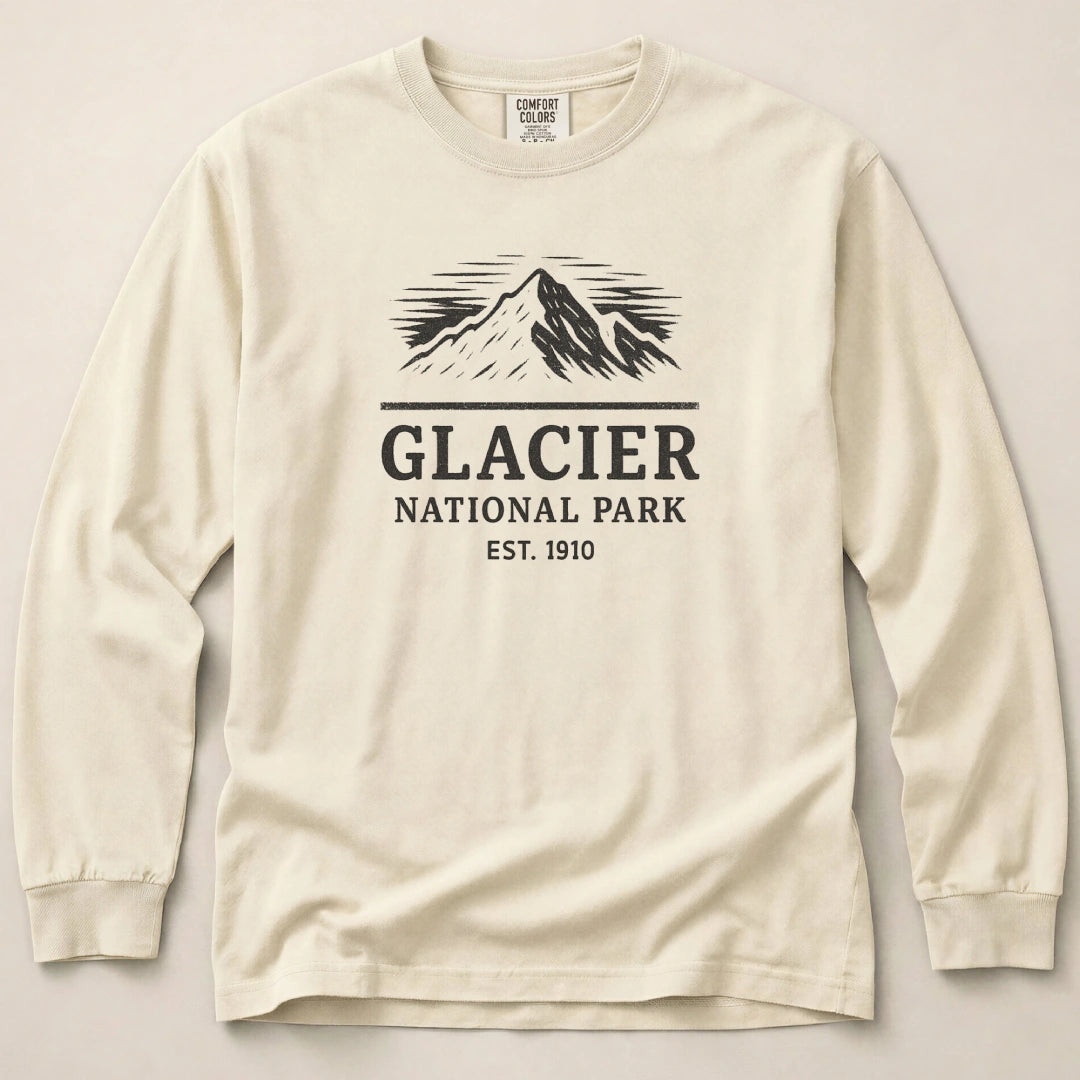 Glacier National Park 1910 Long Sleeved T-Shirt