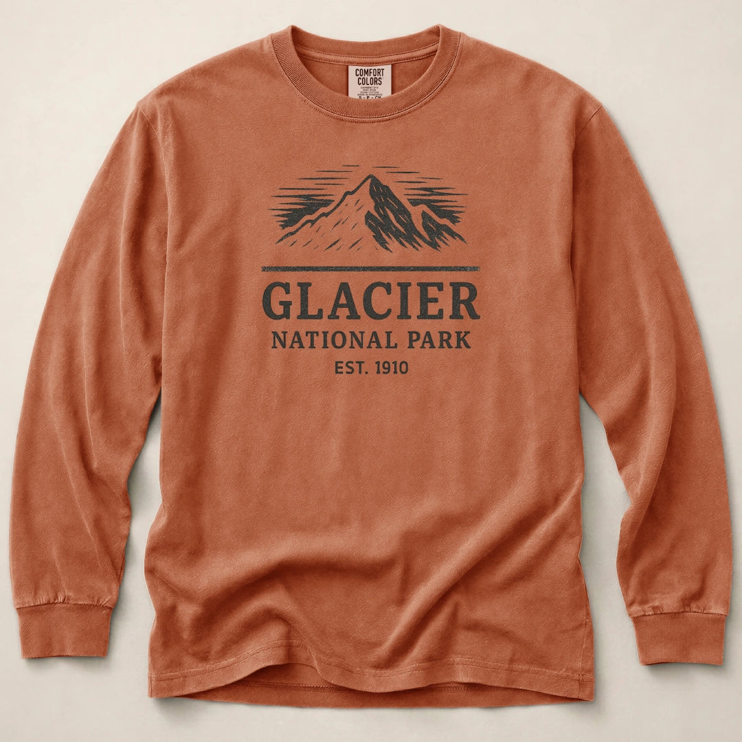 Glacier National Park 1910 Long Sleeved T-Shirt