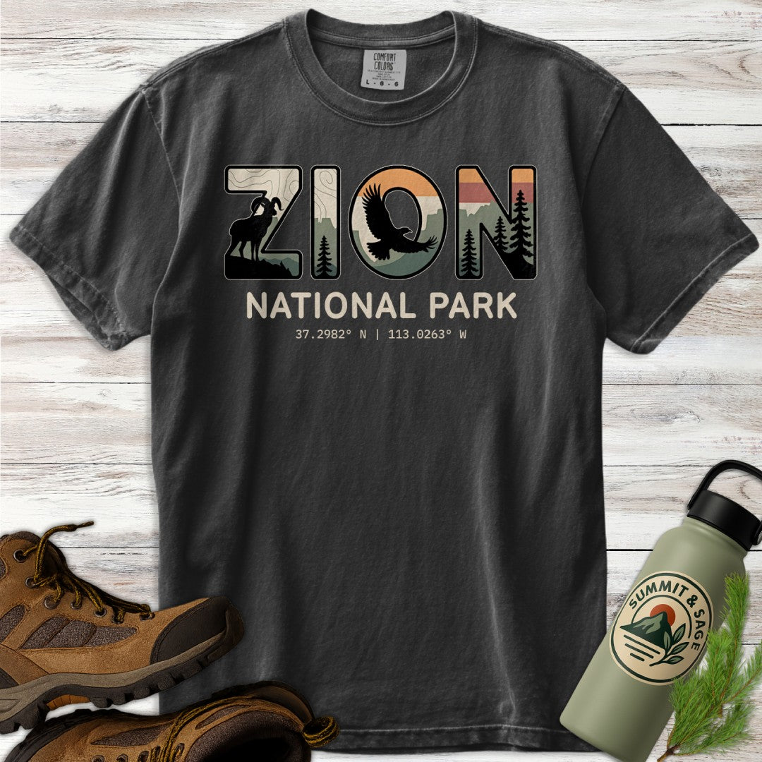 Zion National Park Coordinates T-Shirt