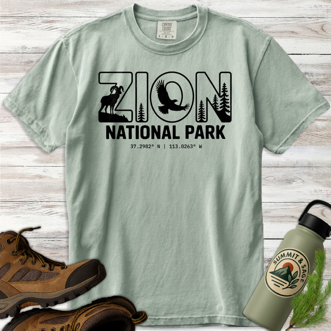 Zion Wildlife Coordinates T-Shirt