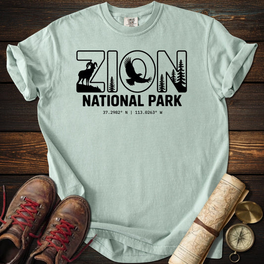 Zion Wildlife Coordinates T-Shirt