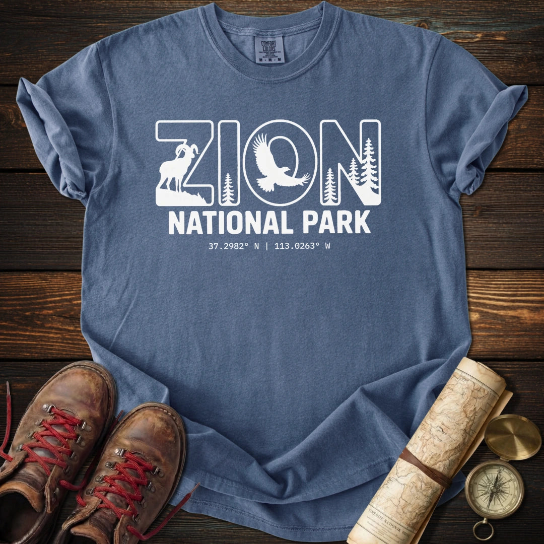 Zion Wildlife Coordinates T-Shirt