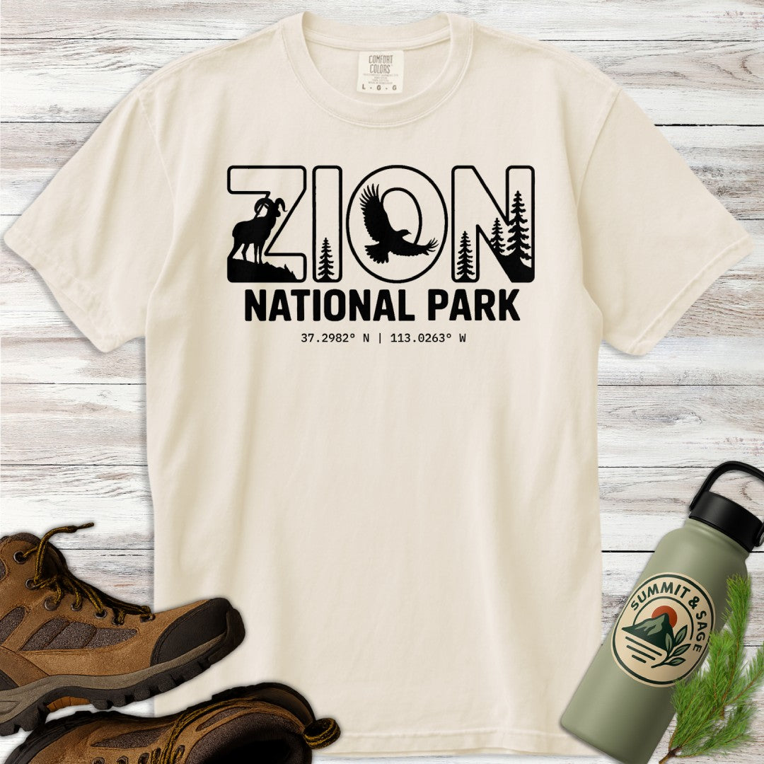 Zion Wildlife Coordinates T-Shirt