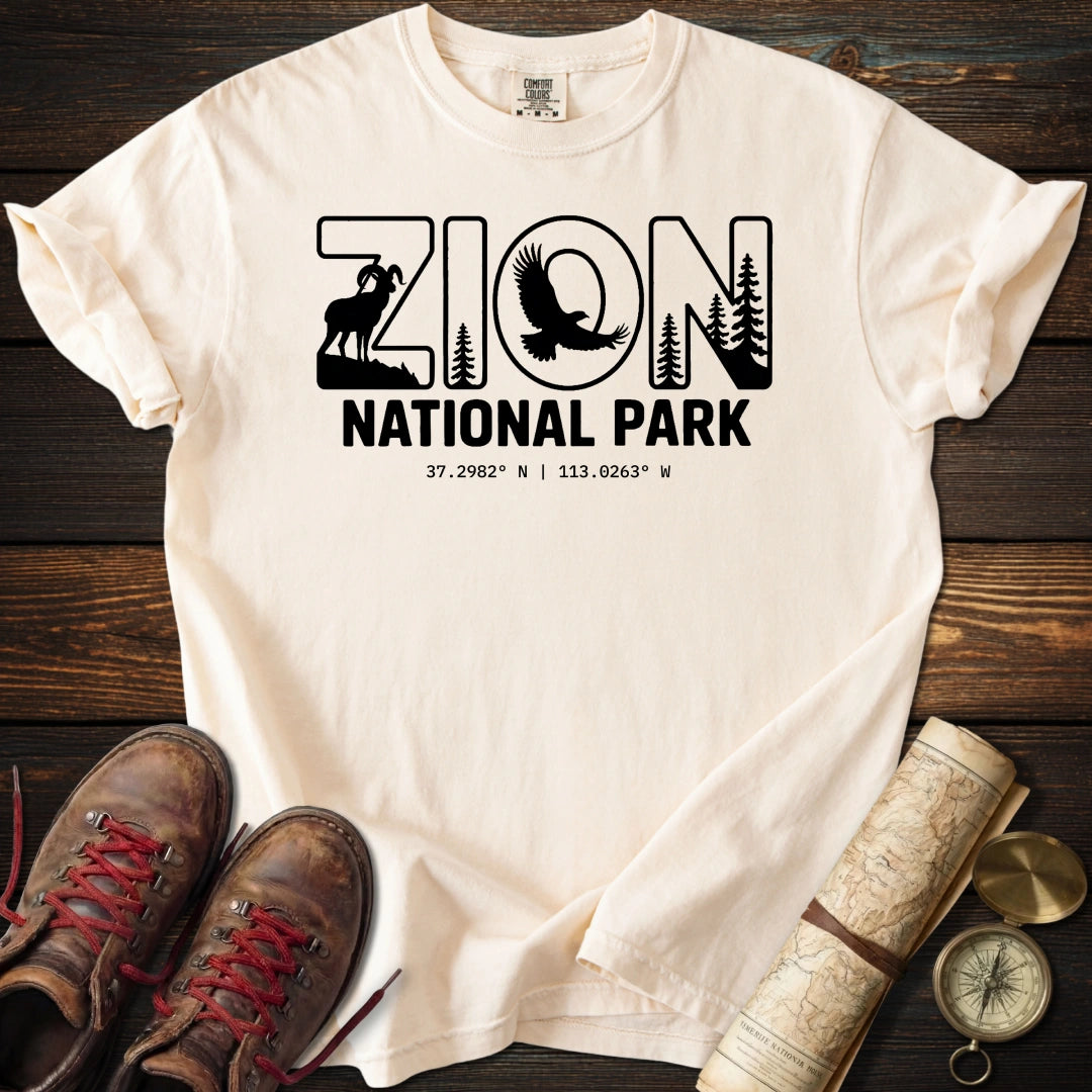 Zion Wildlife Coordinates T-Shirt