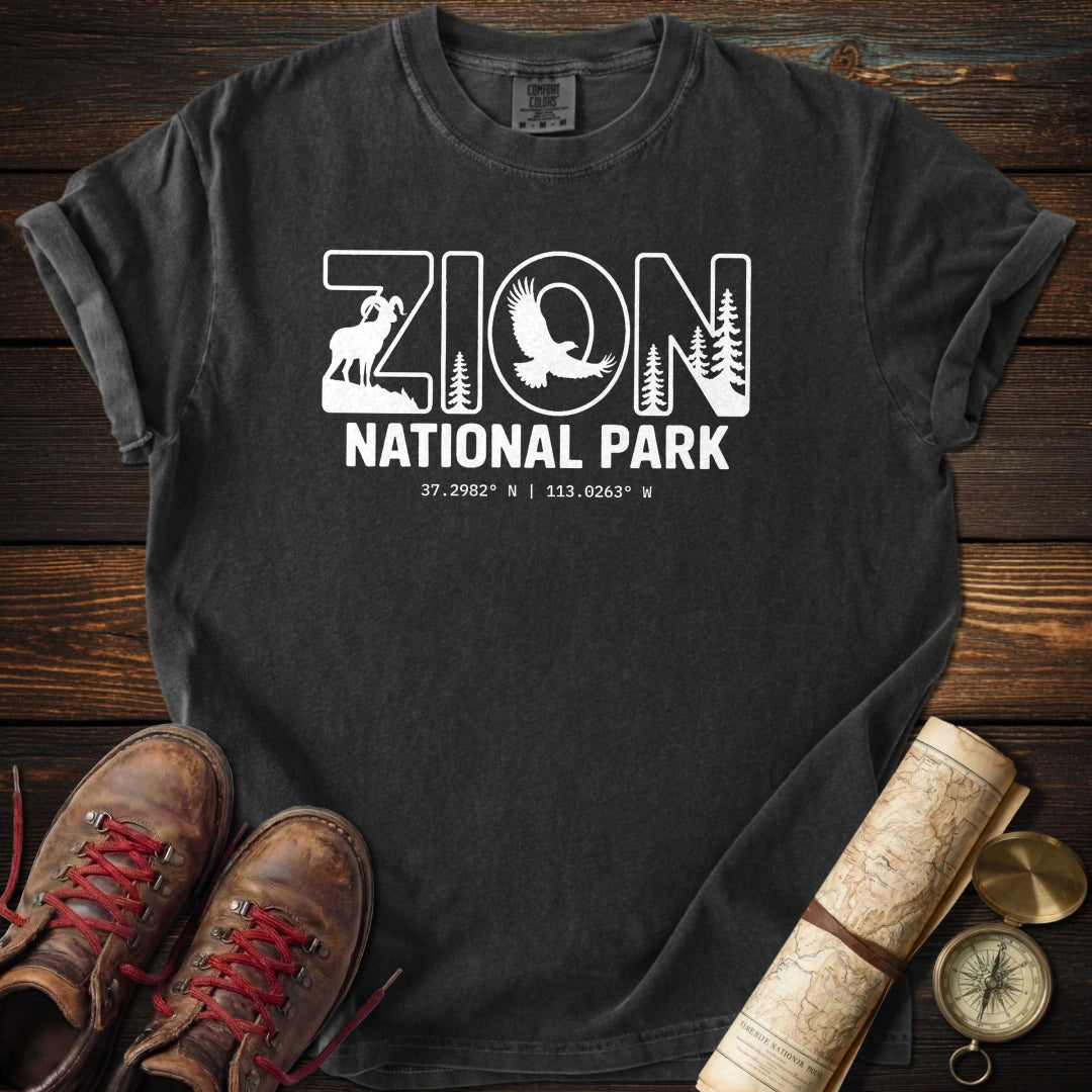 Zion Wildlife Coordinates T-Shirt