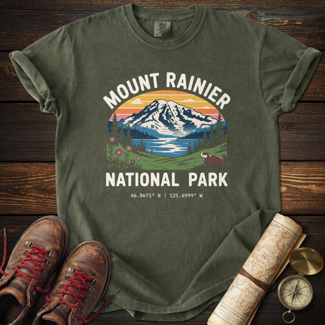 Mount Rainier Park Graphic T-Shirt