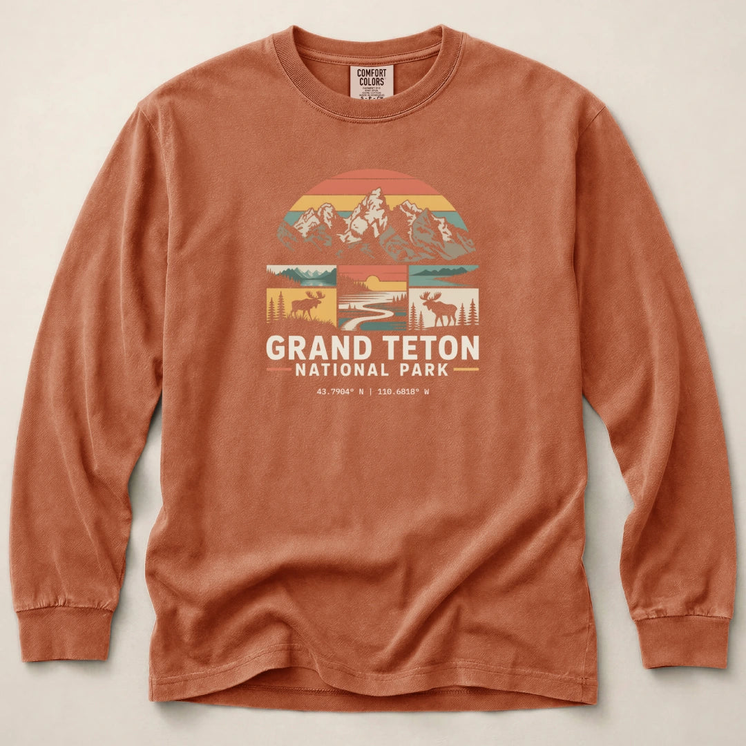 Grand Teton Graphic Long Sleeved T-Shirt