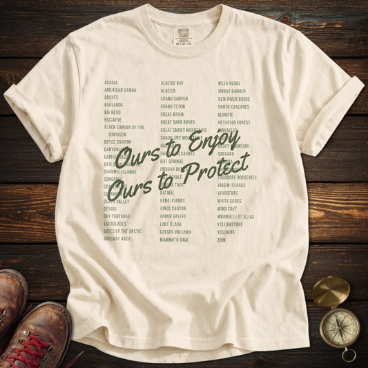 Enjoy Protect Park List Green T-Shirt