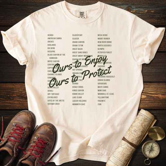 Enjoy Protect Park List Green T-Shirt