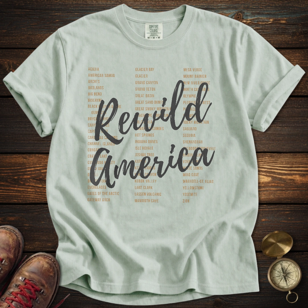 Rewild America Park List T-Shirt