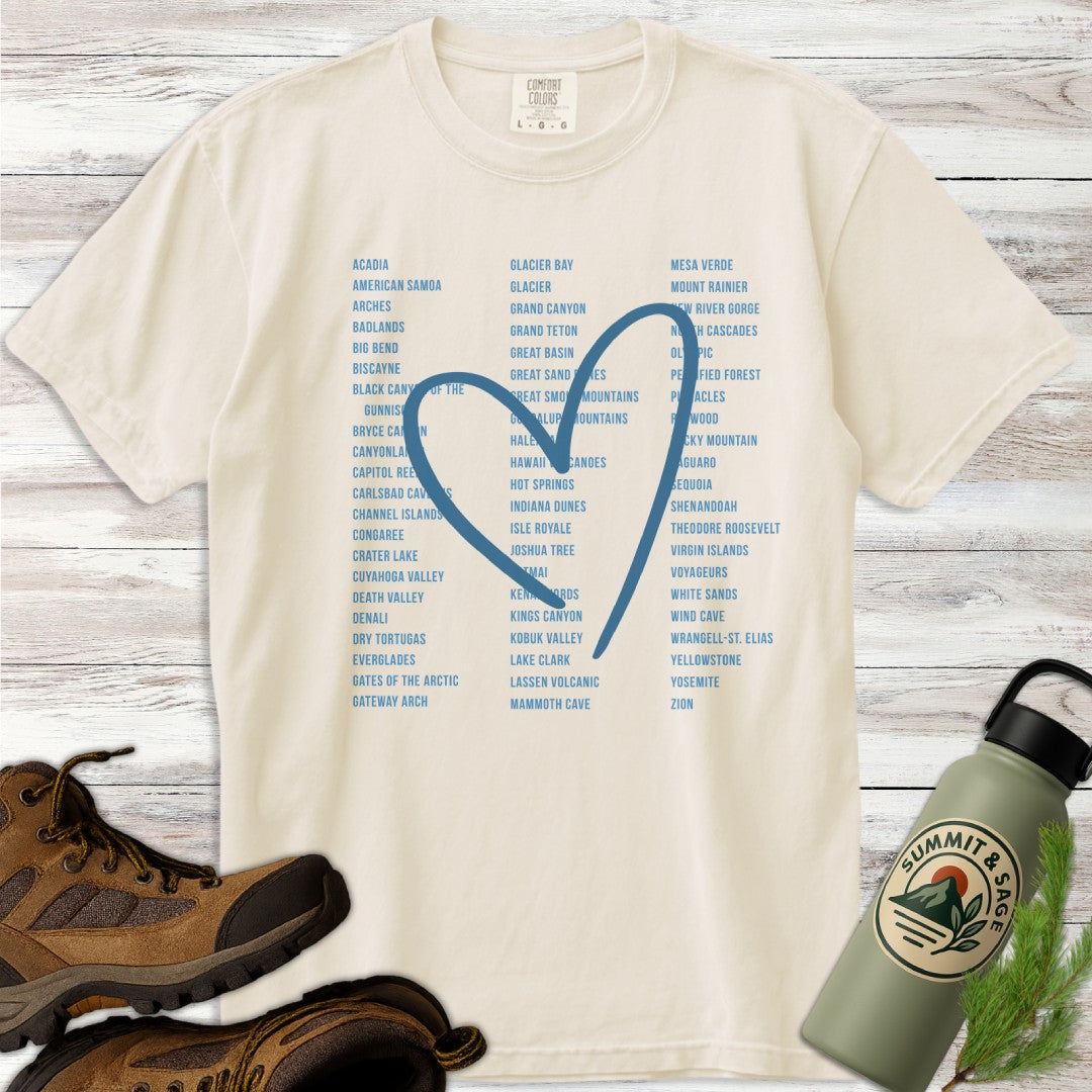 Heart 63 Parks Blue Tones T-Shirt