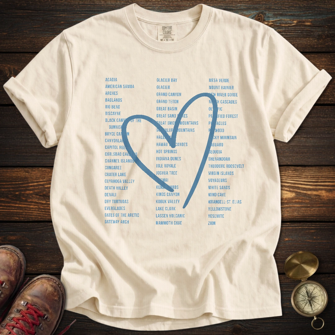 Heart 63 Parks Blue Tones T-Shirt