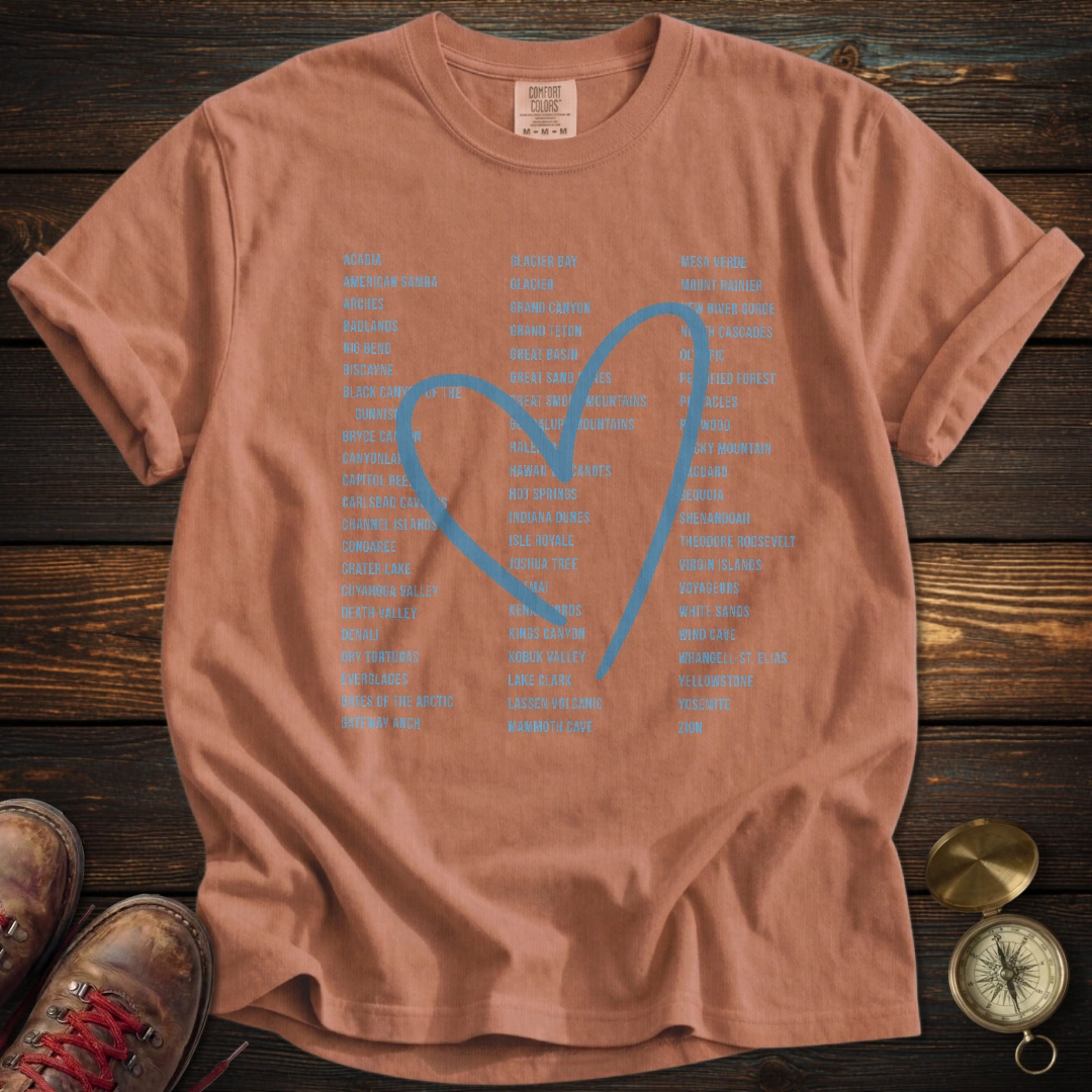 Heart 63 Parks Blue Tones T-Shirt