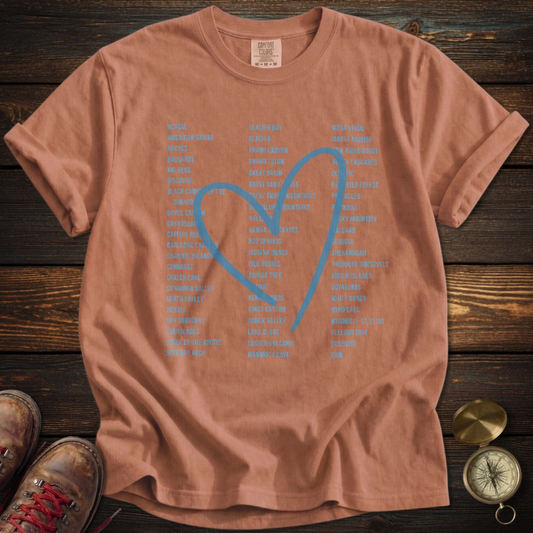 Heart 63 Parks Blue Tones T-Shirt