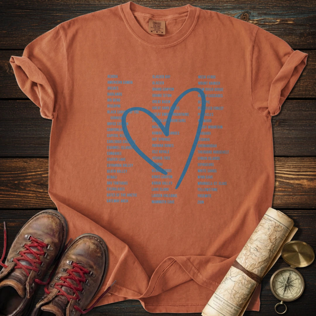 Heart 63 Parks Blue Tones T-Shirt