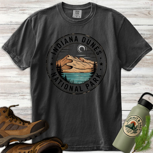 Indiana Dunes Badge Style T-Shirt