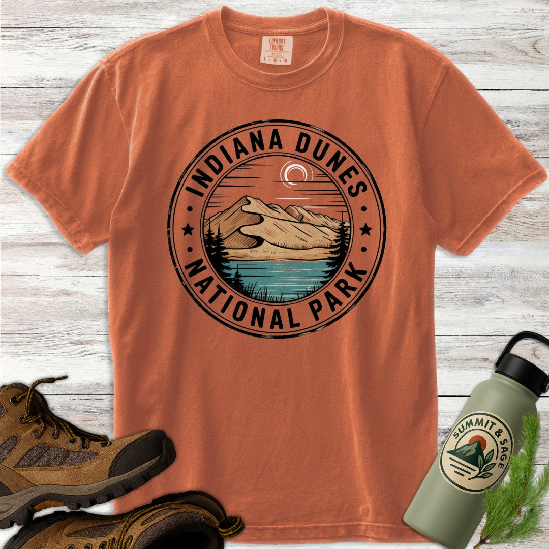 Indiana Dunes Badge Style T-Shirt