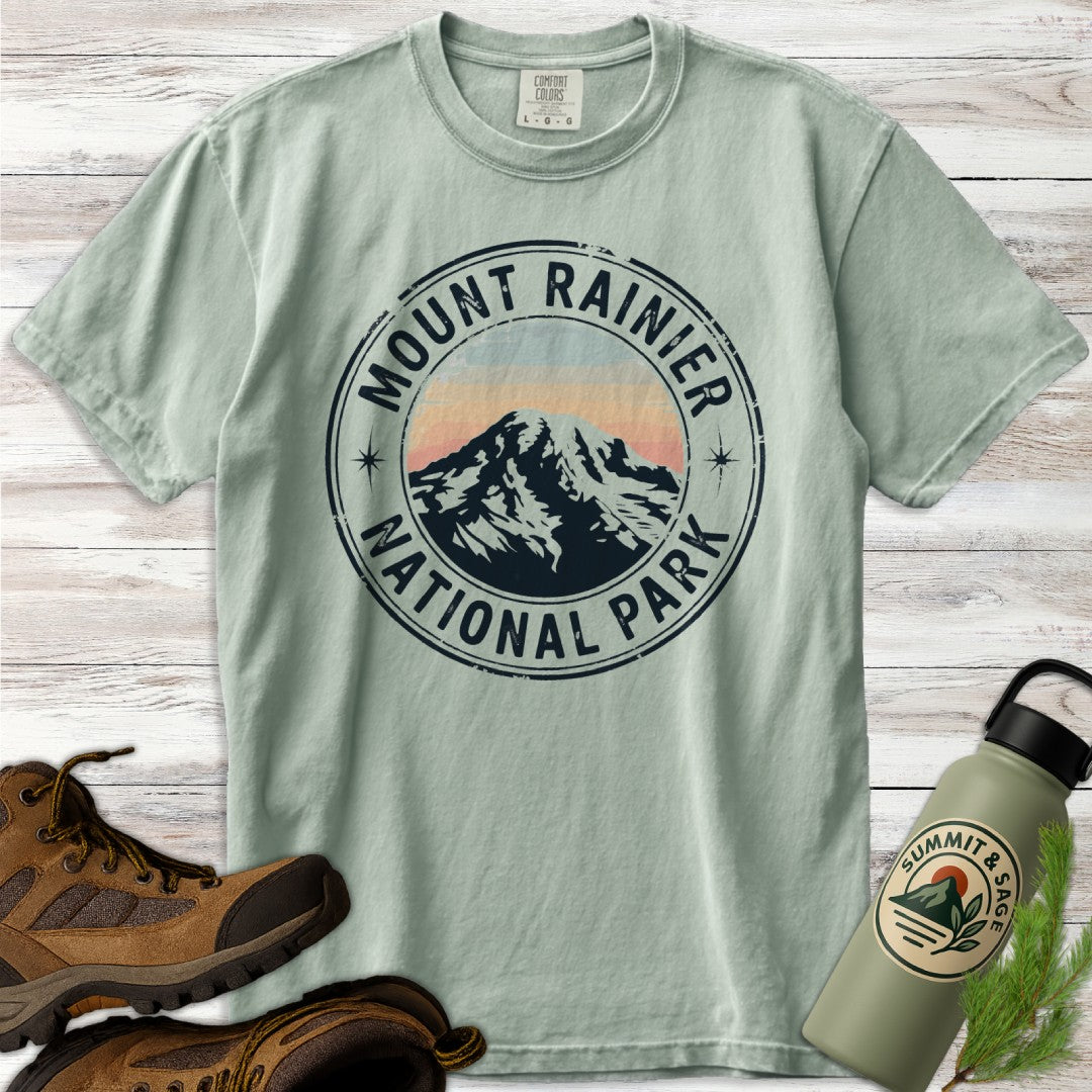 Mount Rainier Park Badge T-Shirt