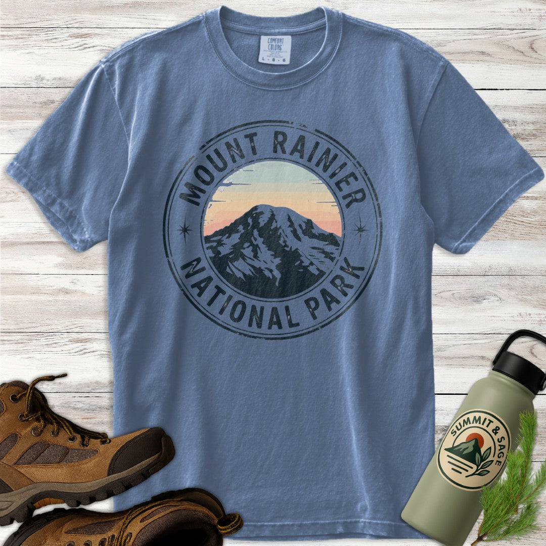 Mount Rainier Park Badge T-Shirt