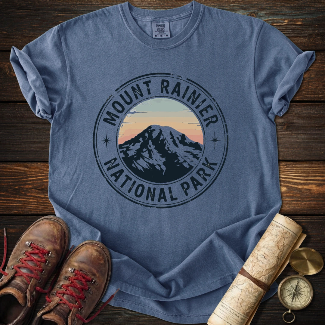 Mount Rainier Park Badge T-Shirt