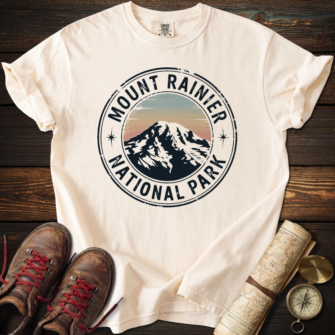 Mount Rainier Park Badge T-Shirt