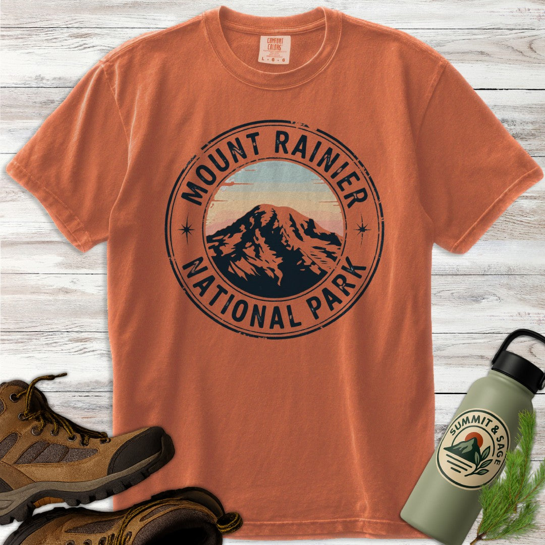 Mount Rainier Park Badge T-Shirt