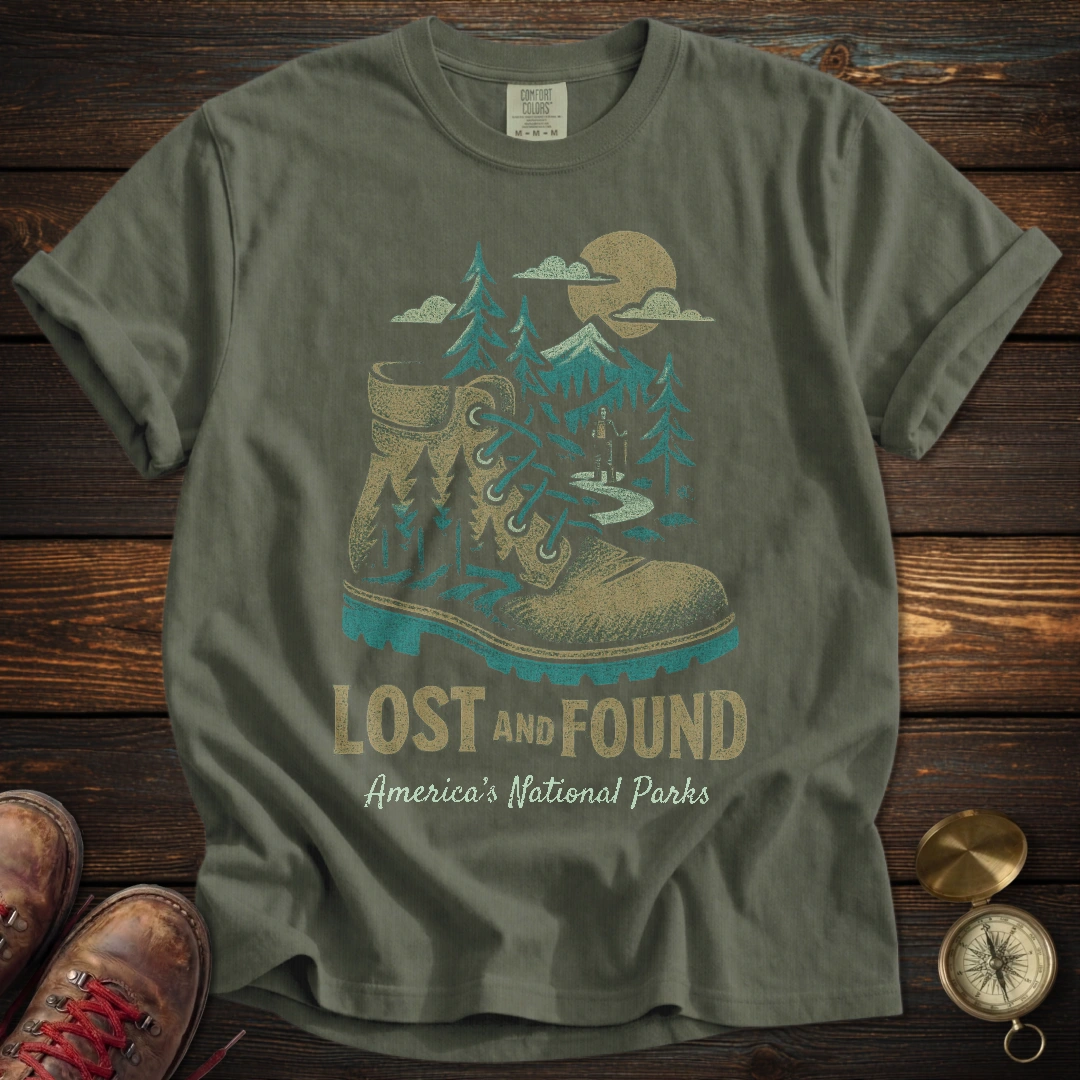 Distressed Boot America's National Parks T-Shirt